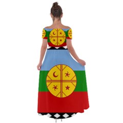 Off Shoulder Open Front Chiffon Dress 