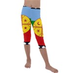 Flag Of The Mapuches Svg Kids  Lightweight Velour Capri Leggings 