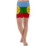 Flag Of The Mapuches Svg Kids  Lightweight Velour Capri Yoga Leggings