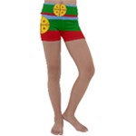 Flag Of The Mapuches Svg Kids  Lightweight Velour Yoga Shorts