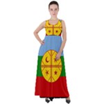 Flag Of The Mapuches Svg Empire Waist Velour Maxi Dress