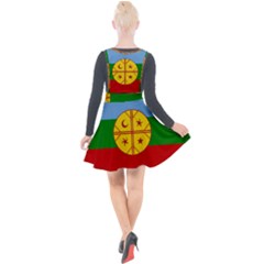 Plunge Pinafore Velour Dress 