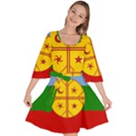 Flag Of The Mapuches Svg Velour Kimono Dress