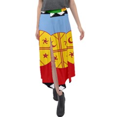 Velour Split Maxi Skirt 