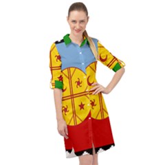 Long Sleeve Mini Shirt Dress 
