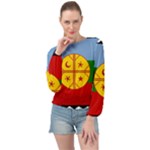 Flag Of The Mapuches Svg Banded Bottom Chiffon Top