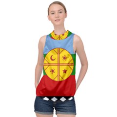 High Neck Satin Top 