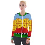 Flag Of The Mapuches Svg Velvet Zip Up Jacket