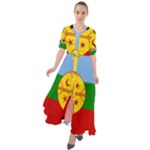 Flag Of The Mapuches Svg Waist Tie Boho Maxi Dress