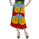 Flag Of The Mapuches Svg Midi Mermaid Skirt