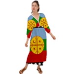 Flag Of The Mapuches Svg Grecian Style  Maxi Dress