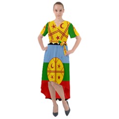 Front Wrap High Low Dress 