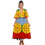 Flag Of The Mapuches Svg Kimono Sleeve Boho Dress