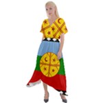 Flag Of The Mapuches Svg Cross Front Sharkbite Hem Maxi Dress