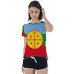 Flag Of The Mapuches Svg Short Sleeve Open Back T-Shirt