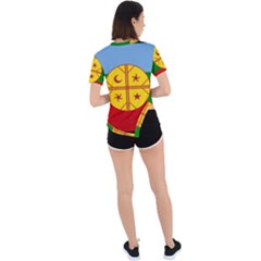 Asymmetrical Short Sleeve Sports T-Shirt 