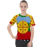 Flag Of The Mapuches Svg Women s Sport Raglan T-Shirt