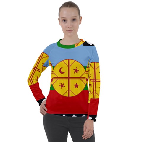 Flag Of The Mapuches Svg Women s Long Sleeve Raglan T