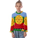 Flag Of The Mapuches Svg Kids  Frill Detail T-Shirt