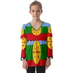 Flag Of The Mapuches Svg Kids  V Neck Casual Top
