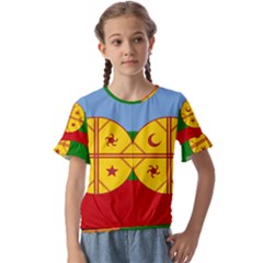 Kids  Cuff Sleeve Scrunch Bottom T-Shirt 