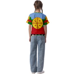 Kids  Cuff Sleeve Scrunch Bottom T-Shirt 