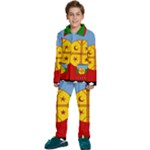 Flag Of The Mapuches Svg Kids  Long Sleeve Velvet Pajamas Set
