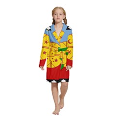 Flag Of The Mapuches Svg Kids  Long Sleeve Velvet Lounge Robe from ArtsNow.com