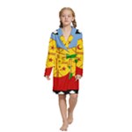 Flag Of The Mapuches Svg Kids  Long Sleeve Velvet Lounge Robe