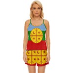 Flag Of The Mapuches Svg Satin Pajama Short Set
