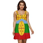Flag Of The Mapuches Svg Ruffle Strap Babydoll Chiffon Dress