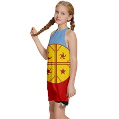 Kids  Halter Collar Waist Tie Chiffon Dress 
