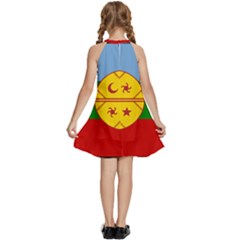 Kids  Halter Collar Waist Tie Chiffon Dress 