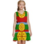 Flag Of The Mapuches Svg Kids  Sleeveless Tiered Mini Dress