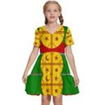 Flag Of The Mapuches Svg Kids  Short Sleeve Tiered Mini Dress