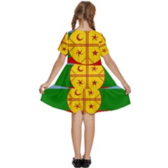 Kids  Short Sleeve Tiered Mini Dress 