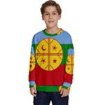 Flag Of The Mapuches Svg Kids  Crewneck Sweatshirt