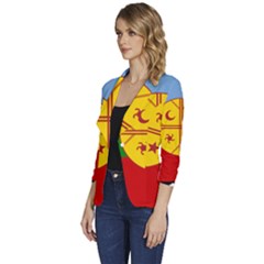 Women s One-Button 3/4 Sleeve Short Jacket 