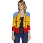 Flag Of The Mapuches Svg Women s Casual 3/4 Sleeve Spring Jacket