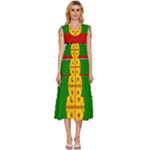 Flag Of The Mapuches Svg V-Neck Drawstring Shoulder Sleeveless Maxi Dress