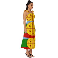 Tie-Strap Tiered Midi Chiffon Dress 