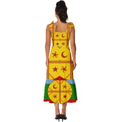 Tie-Strap Tiered Midi Chiffon Dress 