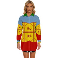 Womens Long Sleeve Shirt Dress 