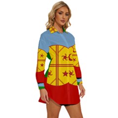 Womens Long Sleeve Shirt Dress 