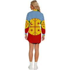 Womens Long Sleeve Shirt Dress 