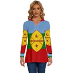 Flag Of The Mapuches Svg Long Sleeve Drawstring Hooded Top