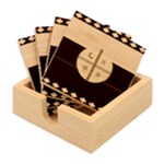 Flag Of The Mapuches Svg Bamboo Coaster Set