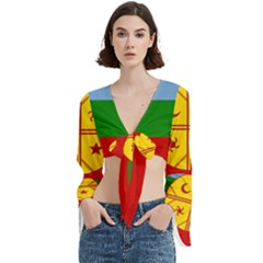 Flag Of The Mapuches Svg Trumpet Sleeve Cropped Top from ArtsNow.com