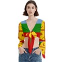 Trumpet Sleeve Cropped Top 