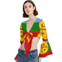 Trumpet Sleeve Cropped Top 